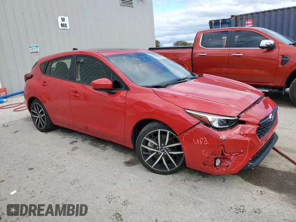 2024 Subaru Impreza Sport with VIN JF1GUAFC4R8240151, listed as a Copart auction lot 76044224 with 6,294 mi miles and Salvage Title. Bid and sale history available at carsss.com. Image 4.