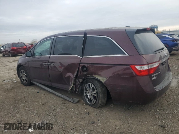 2011 Honda Odyssey EX-L with VIN 5FNRL5H69BB057080, listed as a Copart auction lot 41984785 with 152,963 mi miles and Salvage Title. Bid and sale history available at DreamBid. Image 2.