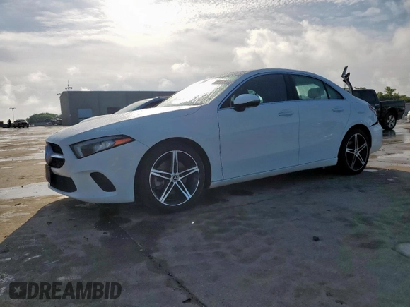 2021 Mercedes-Benz A 220 with VIN W1K3G4FB3MJ290216, listed as a Copart auction lot 58425955 with 55,537 mi miles and Salvage title. Bid and sale history available at DreamBid. Image 1.