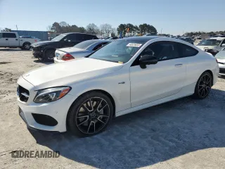 2018 Mercedes-Benz C 43 AMG with VIN WDDWJ6EBXJF678506, listed as a Copart auction lot 48525655 with 53,690 mi miles and Salvage Title. Bid and sale history available at carsss.com. Image 1.
