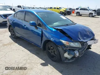 2013 Honda Civic LX with VIN 19XFB2F54DE019084, listed as a IAAI auction lot 41778172 with 93,475 mi miles and . Bid and sale history available at DreamBid. Image 1.