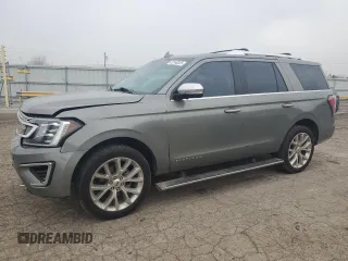 2019 Ford Expedition Platinum с VIN 1FMJU1MT5KEA30308, выставлен на аукционе Copart как лот 52140325 с пробегом 47 195 миль миль и Списание • Salvage title. История ставок и продаж доступна на DreamBid. Изображение 1.