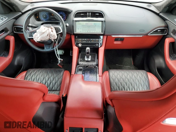 2019 Jaguar F-Pace SVR with VIN SADCZ2EE8KA606005, listed as a Copart auction lot 63608455 with 43,141 mi miles and Salvage title. Bid and sale history available at DreamBid. Image 8.