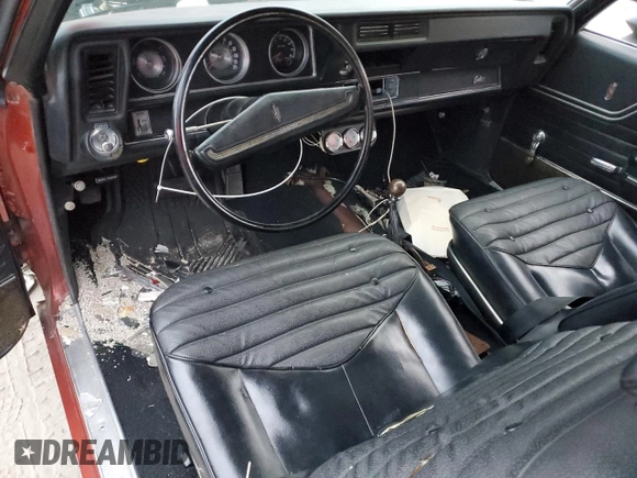 1970 Oldsmobile Cutlass with VIN 336870M340802, listed as a Copart auction lot 80190234 with 13,668 mi miles and Salvage Title. Bid and sale history available at DreamBid. Image 8.