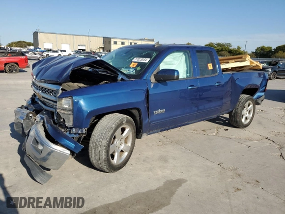 2015 Chevrolet Silverado 1500 LT with VIN 1GCRCREC9FZ173994, listed as a Copart auction lot 77023834 with 107,624 mi miles and Salvage Title. Bid and sale history available at DreamBid. Image 1.
