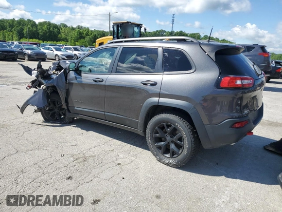 2017 Jeep Cherokee Trailhawk with VIN 1C4PJMBSXHW600230, listed as a Copart auction lot 55606665 with Not provided miles and Salvage title. Bid and sale history available at DreamBid. Image 2.