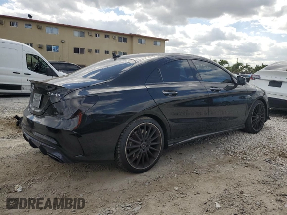 2018 Mercedes-Benz CLA 45 AMG with VIN WDDSJ5CB7JN554081, listed as a Copart auction lot 43916474 with 40,372 mi miles and . Bid and sale history available at DreamBid. Image 3.
