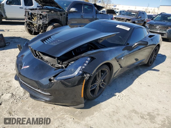 2018 Chevrolet Corvette 1LT with VIN 1G1YB2D72J5101599, listed as a Copart auction lot 46104905 with 22,524 mi miles and Salvage Title. Bid and sale history available at carsss.com. Image 1.