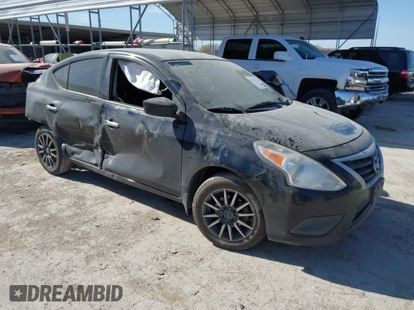 2015 Nissan Versa SV with VIN 3N1CN7AP5FL898189, listed as a IAAI auction lot 41797118 with 206,357 mi miles. Bid and sale history available at carsss.com. Image 1.