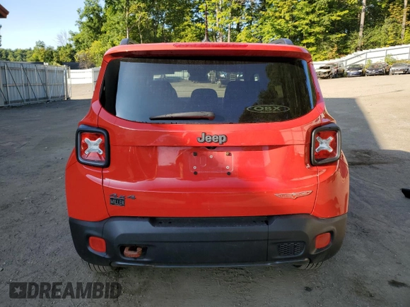 2015 Jeep Renegade Trailhawk with VIN ZACCJBCT2FPB39142, listed as a Copart auction lot 69213184 with 119,044 mi miles and Salvage Title. Bid and sale history available at DreamBid. Image 6.