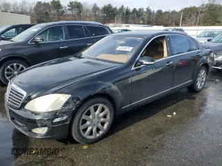 2008 Mercedes-Benz S-Class 5.5L V8 with VIN WDDNG86XX8A185514, listed as a Copart auction lot 53958515 with 179,105 mi miles and Non Repairable. Bid and sale history available at carsss.com. Image 1.