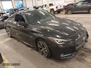 2018 Infiniti Q60 3.0t LUXE with VIN JN1EV7EL1JM393037, listed as a IAAI auction lot 41308526 with 54,065 mi miles. Bid and sale history available at carsss.com. Image 1.
