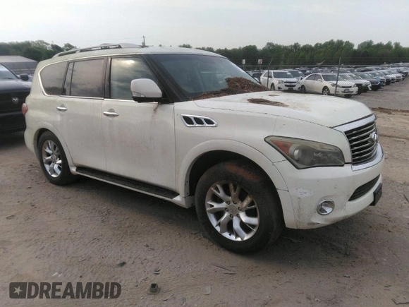 2012 Infiniti QX56 7-passenger z VIN JN8AZ2NE1C9018733, wystawiony jako IAAI lot #42046801 z przebiegiem 186 509 mil mil oraz . Historia ofert i sprzedaży dostępna na DreamBid. Obrazek 1.