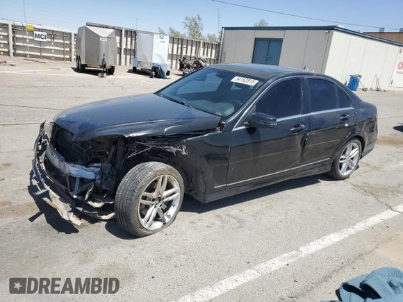 2014 Mercedes-Benz C 250 Sport with VIN WDDGF4HB7EA963401, listed as a Copart auction lot 54152815 with 155,264 mi miles and Salvage title. Bid and sale history available at DreamBid. Image 1.
