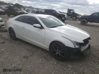 2015 Cadillac ATS Coupe Luxury AWD with VIN 1G6AH1RXXF0120497, listed as a Copart auction lot 43802605 with 91,173 mi miles and Salvage Title. Bid and sale history available at carsss.com. Image 4.