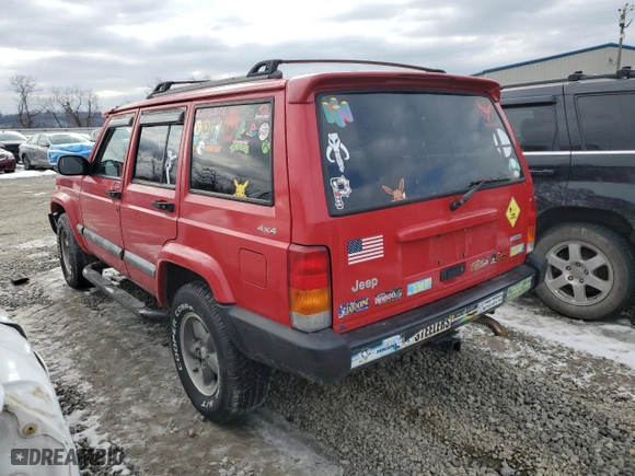 2001 Jeep Cherokee Sport with VIN 1J4FF48S31L520628, listed as a Copart auction lot 41755865 with 181,893 mi miles and Salvage Title. Bid and sale history available at carsss.com. Image 2.