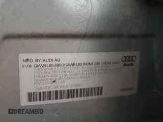 2006 Audi A4 2.0T z VIN WAUDF78EX6A194867, wystawiony jako Copart lot #82792104 z przebiegiem 125 919 mil mil oraz Szkoda całkowita • Salvage title. Historia ofert i sprzedaży dostępna na DreamBid. Obrazek 14.