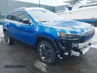 2021 Jeep Cherokee Latitude Lux with VIN 1C4PJMMX0MD183196, listed as a IAAI auction lot 41578343 with 59,250 mi miles and . Bid and sale history available at carsss.com. Image 1.
