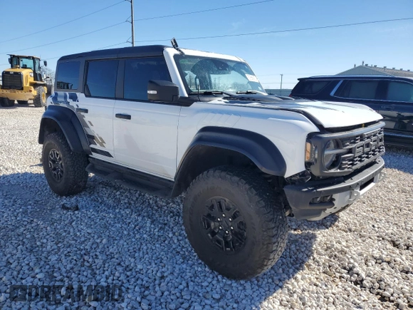 2023 Ford Bronco Raptor with VIN 1FMEE5JR5PLC05576, listed as a Copart auction lot 87668905 with 6,663 mi miles and Salvage Title. Bid and sale history available at carsss.com. Image 4.