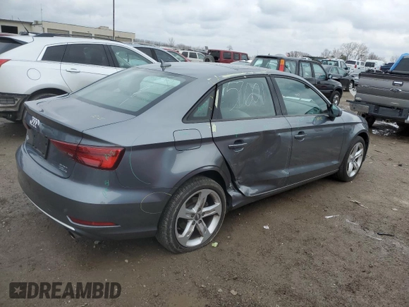 2018 Audi A3 Sedan Premium with VIN WAUB8GFF2J1049926, listed as a Copart auction lot 78566473 with 43,607 mi miles. Bid and sale history available at carsss.com. Image 3.