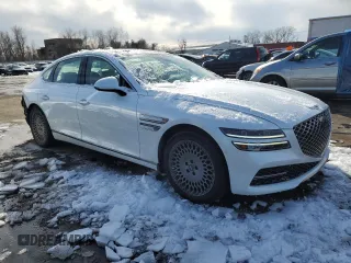 2022 Genesis G80 2.5T with VIN KMTGB4SC3NU092276, listed as a Copart auction lot 45701605 with 22,881 mi miles and Salvage Title. Bid and sale history available at carsss.com. Image 4.