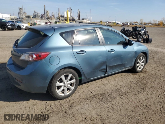2011 Mazda 3 GX with VIN JM1BL1KF1B1466881, listed as a Copart auction lot 77143494 with 110,394 mi miles and Salvage Title. Bid and sale history available at carsss.com. Image 3.