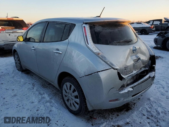 2015 Nissan LEAF SV with VIN 1N4AZ0CP8FC316522, listed as a Copart auction lot 41827135 with 52,635 mi miles and Salvage Title. Bid and sale history available at carsss.com. Image 2.