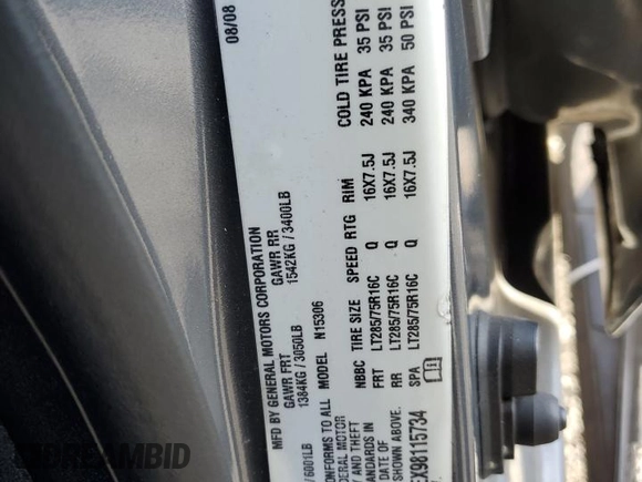 2009 Hummer H3 SUV Luxury with VIN 5GTEN13EX98115734, listed as a Copart auction lot 80717894 with 187,930 mi miles and Salvage Title. Bid and sale history available at carsss.com. Image 14.