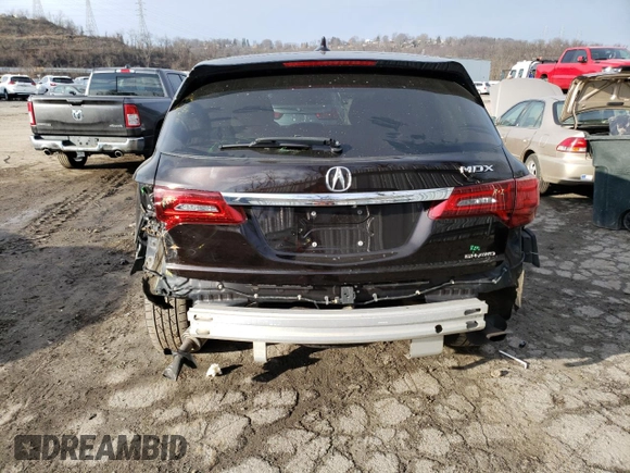 2017 Acura MDX w/Technology Pkg with VIN 5FRYD4H5XHB028026, listed as a Copart auction lot 36261373 with 146,341 mi miles. Bid and sale history available at carsss.com. Image 6.