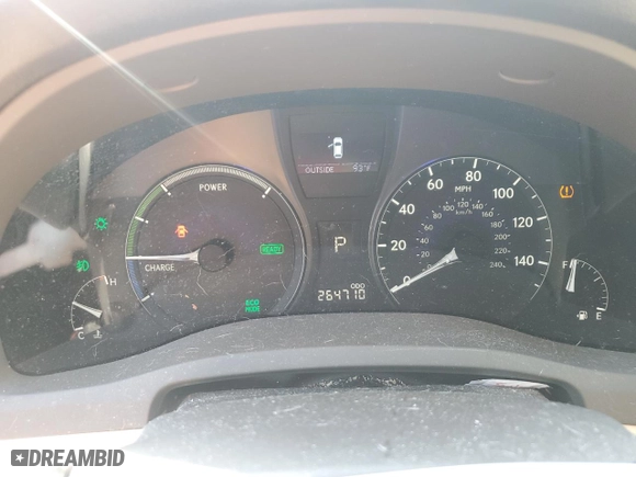 2011 Lexus RX 450h with VIN JTJZB1BA7B2005973, listed as a Copart auction lot 72545194 with 264,710 mi miles and Salvage Title. Bid and sale history available at carsss.com. Image 9.