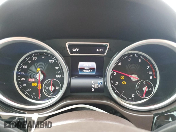 2017 Mercedes-Benz GLE 350 with VIN 4JGDA5JB2HA838401, listed as a Copart auction lot 56355825 with 103,651 mi miles and Salvage title. Bid and sale history available at DreamBid. Image 9.