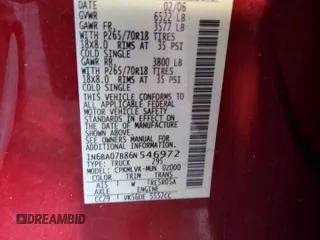 2006 Nissan Titan LE z VIN 1N6BA07B86N546972, wystawiony jako Copart lot #74983924 z przebiegiem 225 495 mil mil oraz Szkoda całkowita • Salvage title. Historia ofert i sprzedaży dostępna na DreamBid. Obrazek 14.