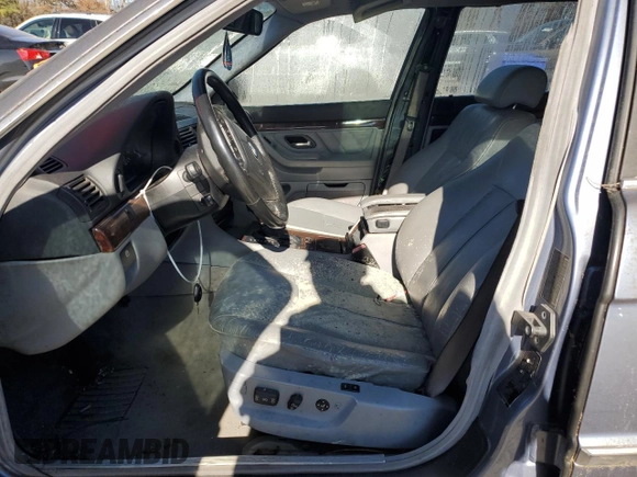 2001 BMW 7 Series 740iL with VIN WBAGH834X1DP20434, listed as a Copart auction lot 85572754 with 0 mi miles and Clean Title. Bid and sale history available at carsss.com. Image 7.