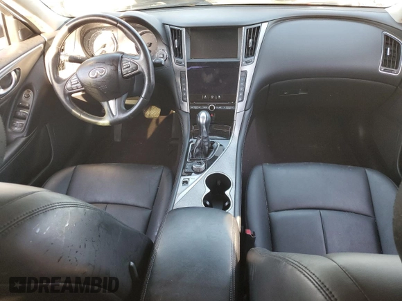 2017 Infiniti Q50 2.0t with VIN JN1CV7AR5HM681574, listed as a Copart auction lot 50114215 with 61,344 mi miles and Salvage Title. Bid and sale history available at carsss.com. Image 8.