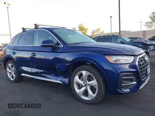 2021 Audi Q5 Premium Plus with VIN WA1BAAFY5M2015445, listed as a IAAI auction lot 42648905 with 41,312 mi miles and . Bid and sale history available at DreamBid. Image 6.