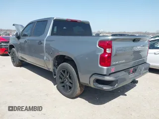 2024 Chevrolet Silverado 1500 Custom with VIN 3GCPABEK4RG279124, listed as a IAAI auction lot 41829561 with 6,743 mi miles and . Bid and sale history available at DreamBid. Image 3.