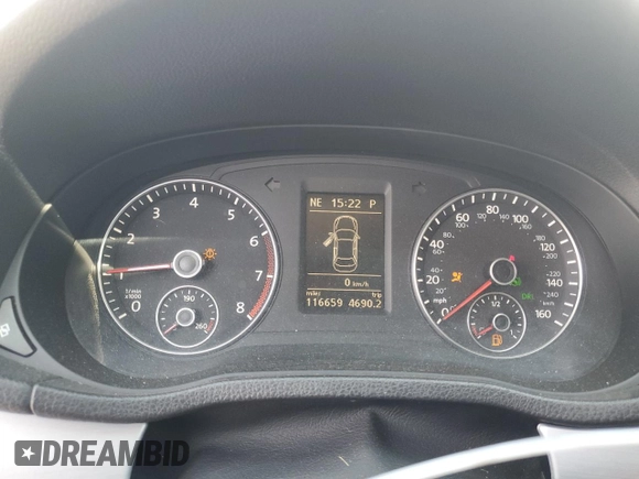 2012 Volkswagen Passat SE with VIN 1VWBP7A3XCC042049, listed as a Copart auction lot 55990465 with 116,659 mi miles and Salvage title. Bid and sale history available at DreamBid. Image 9.