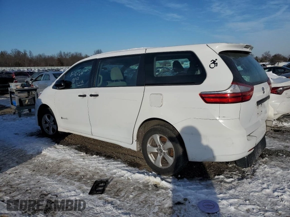 2018 Toyota Sienna L with VIN 5TDZZ3DC5JS944216, listed as a Copart auction lot 42262675 with 163,078 mi miles and Clean Title. Bid and sale history available at DreamBid. Image 2.