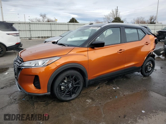 2024 Nissan Kicks SV with VIN 3N1CP5CV3RL480759, listed as a Copart auction lot 50064435 with 16,260 mi miles and Salvage Title. Bid and sale history available at DreamBid. Image 1.
