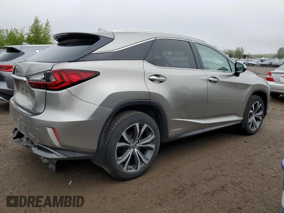 2018 Lexus RX 450h with VIN 2T2BGMCA7JC023729, listed as a Copart auction lot 57952585 with 169,102 mi miles and Clean title. Bid and sale history available at DreamBid. Image 3.