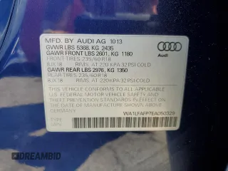 2014 Audi Q5 Premium Plus with VIN WA1LFAFP7EA050329, listed as a Copart auction lot 70219814 with 0 mi miles and Salvage Title. Bid and sale history available at carsss.com. Image 12.