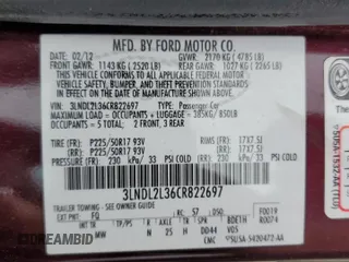 2012 Lincoln MKZ Hybrid z VIN 3LNDL2L36CR822697, wystawiony jako Copart lot #57511835 z przebiegiem 81 635 mil mil oraz Nie do naprawy • Non repairable. Historia ofert i sprzedaży dostępna na DreamBid. Obrazek 12.