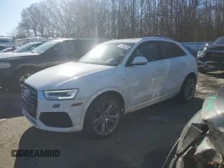 2017 Audi Q3 Prestige with VIN WA1GCCFS3HR015402, listed as a Copart auction lot 87809225 with 35,473 mi miles and Salvage Title. Bid and sale history available at carsss.com. Image 1.