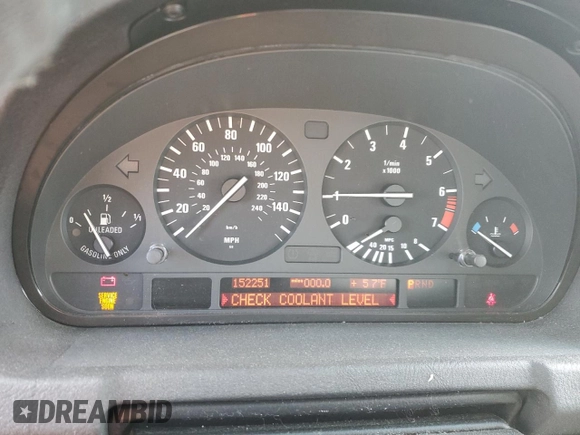 2005 BMW X5 3.0i with VIN 5UXFA13525LY02042, listed as a Copart auction lot 58061944 with 152,251 mi miles and Salvage Title. Bid and sale history available at carsss.com. Image 9.