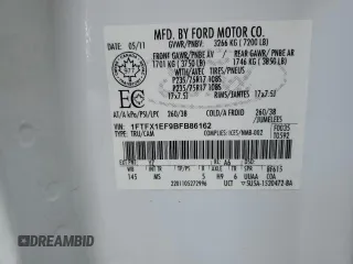 2011 Ford F-150 XL with VIN 1FTFX1EF9BFB86162, listed as a Copart auction lot 46303825 with Not Provided miles and Salvage Title. Bid and sale history available at carsss.com. Image 12.