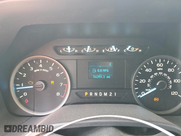 2019 Ford F-150 XL with VIN 1FTEX1CB3KKD95061, listed as a Copart auction lot 58544655 with 54,391 mi miles and Salvage title. Bid and sale history available at DreamBid. Image 9.