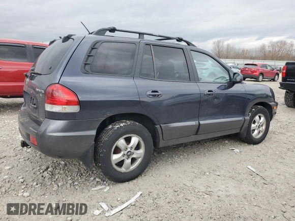 2006 Hyundai Santa Fe GLS with VIN KM8SC73D06U105092, listed as a Copart auction lot 83769454 with 141,486 mi miles and Clean Title. Bid and sale history available at carsss.com. Image 3.