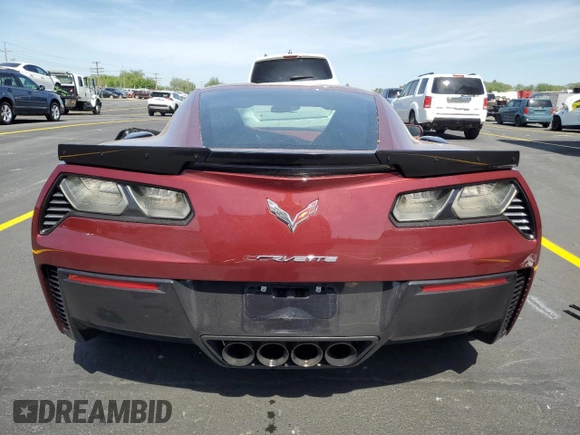 2016 Chevrolet Corvette Z06 3LZ with VIN 1G1YU2D68G5607531, listed as a Copart auction lot 58075825 with 16,283 mi miles and Salvage title. Bid and sale history available at DreamBid. Image 6.