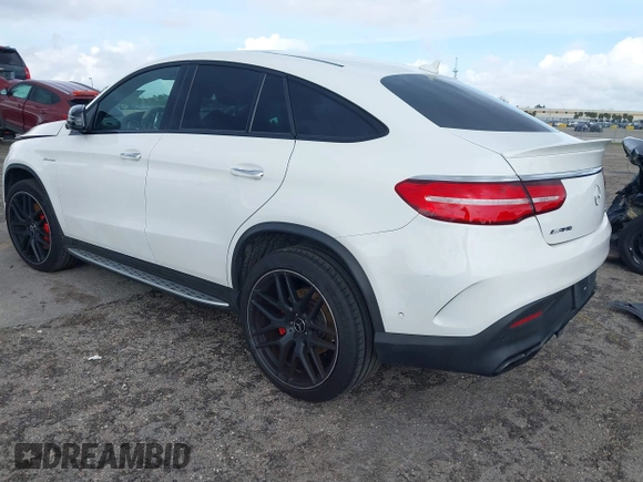 2018 Mercedes-Benz GLE 63 S AMG with VIN 4JGED7FB3JA099383, listed as a IAAI auction lot 41215972 with 44,057 mi miles and . Bid and sale history available at DreamBid. Image 3.