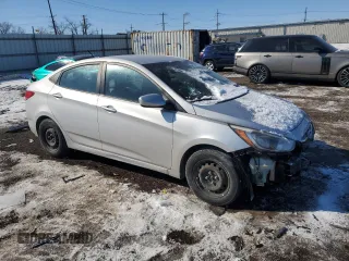 2017 Hyundai Accent SE with VIN KMHCT4AE9HU307981, listed as a Copart auction lot 46506845 with 101,763 mi miles and Salvage Title. Bid and sale history available at carsss.com. Image 4.